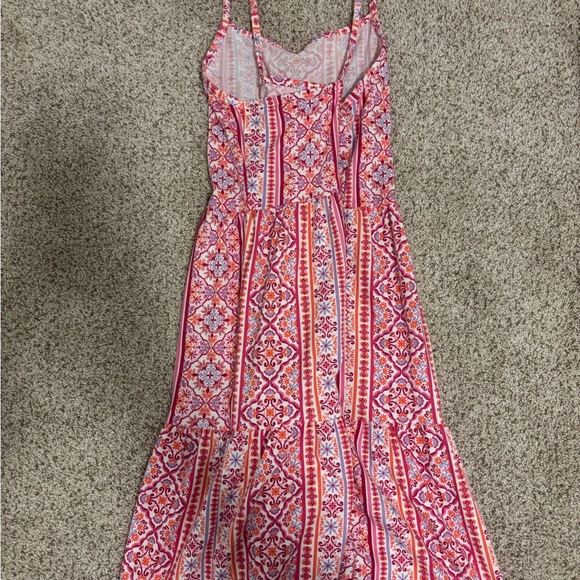 Pink and Orange Patterned Girl’s Dress - Picture 2 of 5